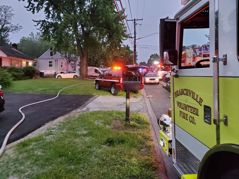 Engine 11 operates on Beltsville House Fire Branchville Volunteer