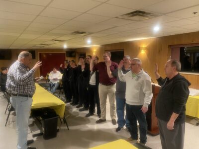 Line Officers Oath of Office administered by Chief William "Billy" Cunningham.